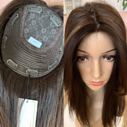 Long Face Framing Layer Hair Topper丨 Natural Volume Hair Topper 丨 Ultra-thin Base | Give You a Chic Look