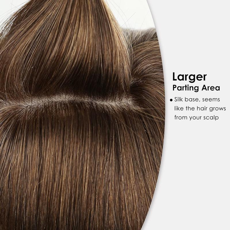 Long Face Framing Layer Hair Topper丨 Natural Volume Hair Topper 丨 Ultra-thin Base | Give You a Chic Look