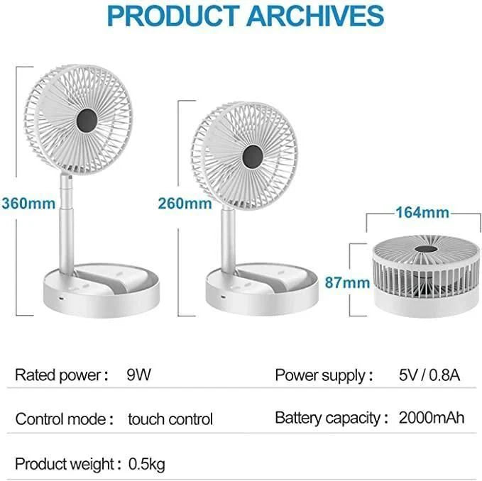 Powerful Rechargeable Adjustable Mini Handheld Portable USB Fan