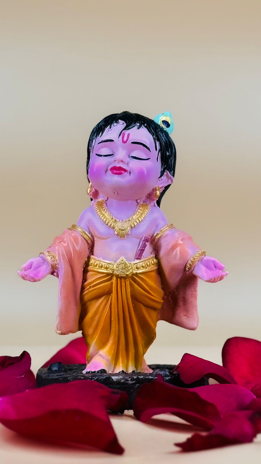 Baal Gopal Krishna Idol for car dasboard and pooja room